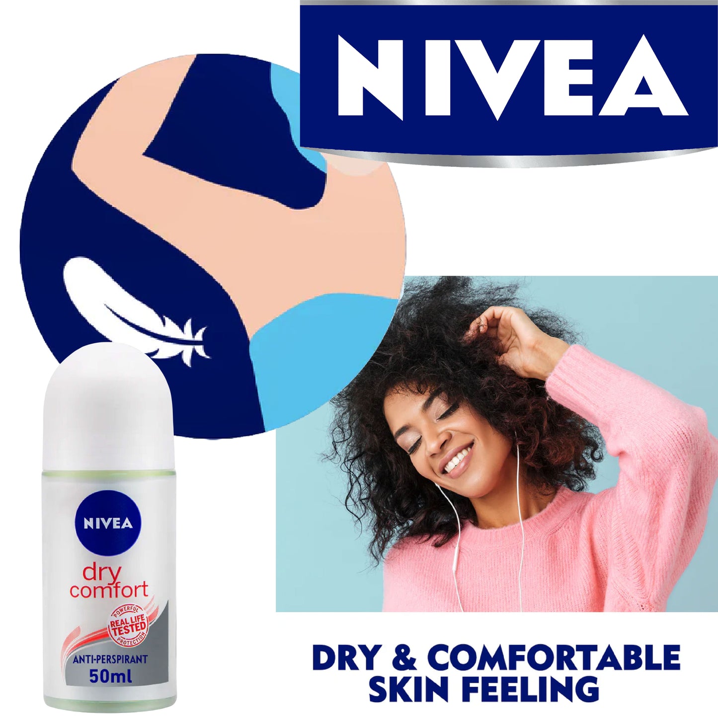 Nivea Dry Comfort Antiperspirant Women Roll-On
