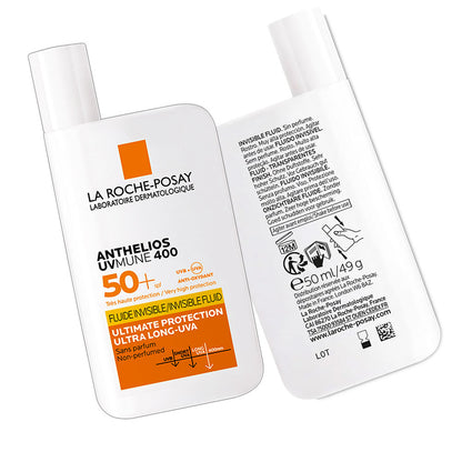 أنثيليوس UVMUNE 400 سائل غير مرئي بعامل حماية 50 + حماية قصوى. ULTRA LONG UVA.
