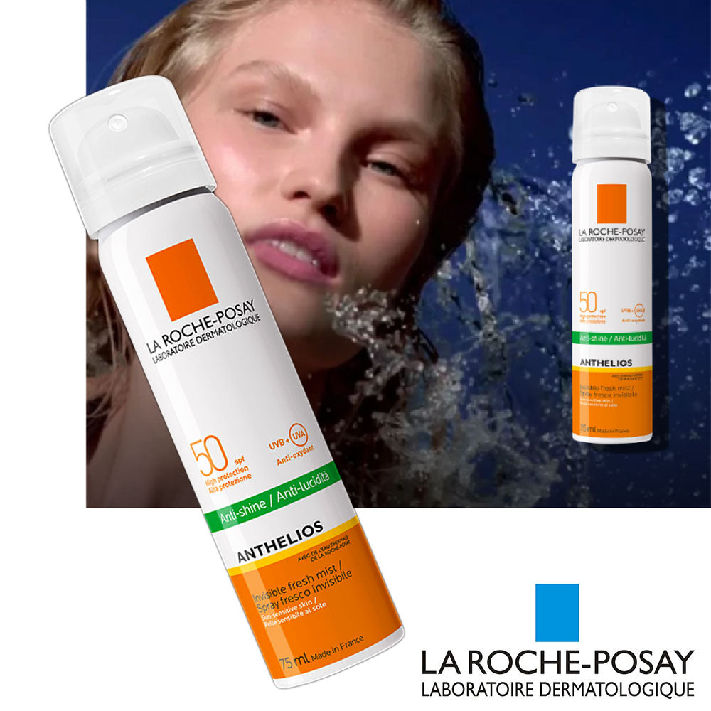 أنثيليوس بخاخ منعش مضاد لللمعان SPF50 واقي من الشمس للوجه