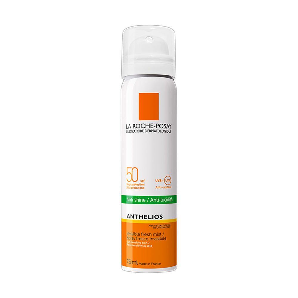 أنثيليوس بخاخ منعش مضاد لللمعان SPF50 واقي من الشمس للوجه