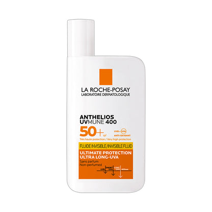أنثيليوس UVMUNE 400 سائل غير مرئي بعامل حماية 50 + حماية قصوى. ULTRA LONG UVA.